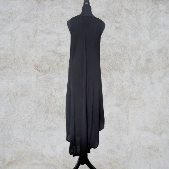 Vintage Jessica Taylor Black & White Batik Beach Dress Maxi Boho 90s OS - Picture 3 of 9